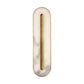 Visual Comfort Modern Wyllis 18 Inch Alabaster Brass Integrated Led Sconce 