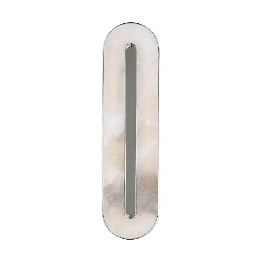 Wyllis 18-inch Alabaster Brass Integrated LED Sconce by Visual & Comfort & Co