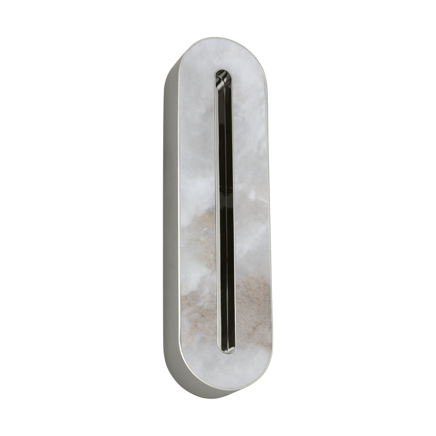 Wyllis 18-inch Alabaster Brass Integrated LED Sconce by Visual & Comfort & Co