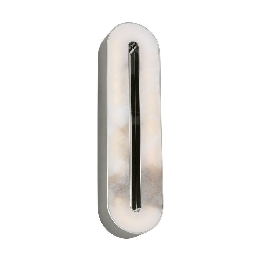 Visual Comfort Modern Wyllis 18 Inch Alabaster Brass Integrated Led Sconce 