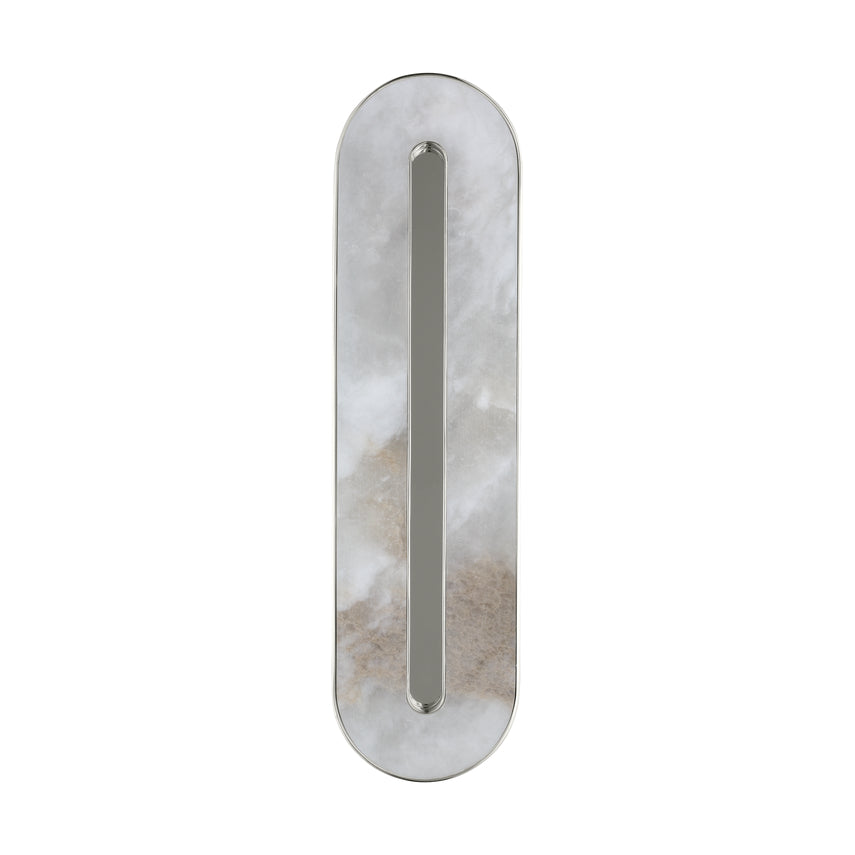 Wyllis 18-inch Alabaster Brass Integrated LED Sconce by Visual & Comfort & Co