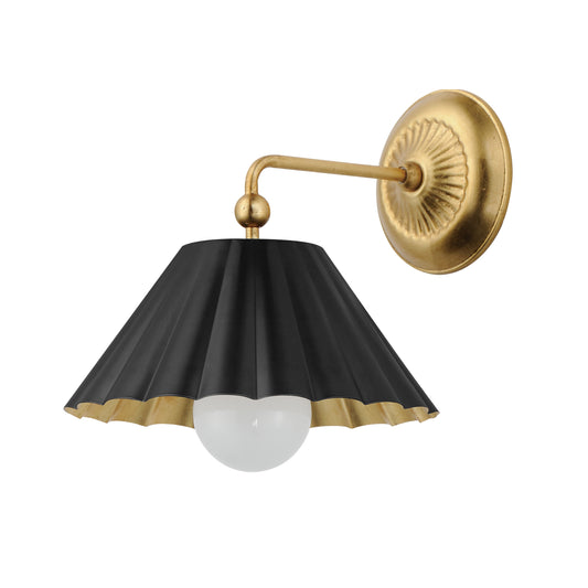Primrose Wall Sconce Black/Gold Leaf by Maxim Lighting