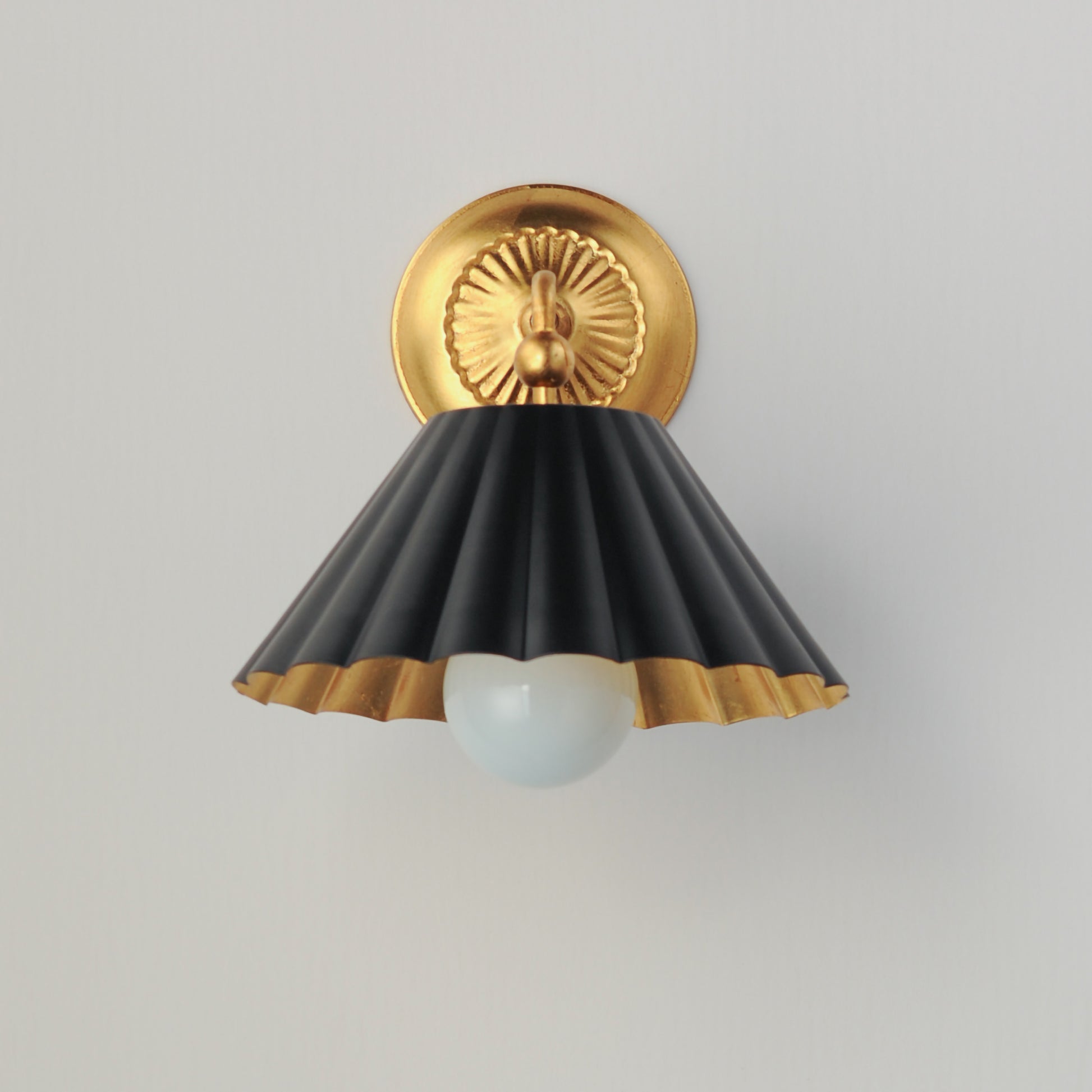 Primrose Wall Sconce Black/Gold Leaf by Maxim Lighting