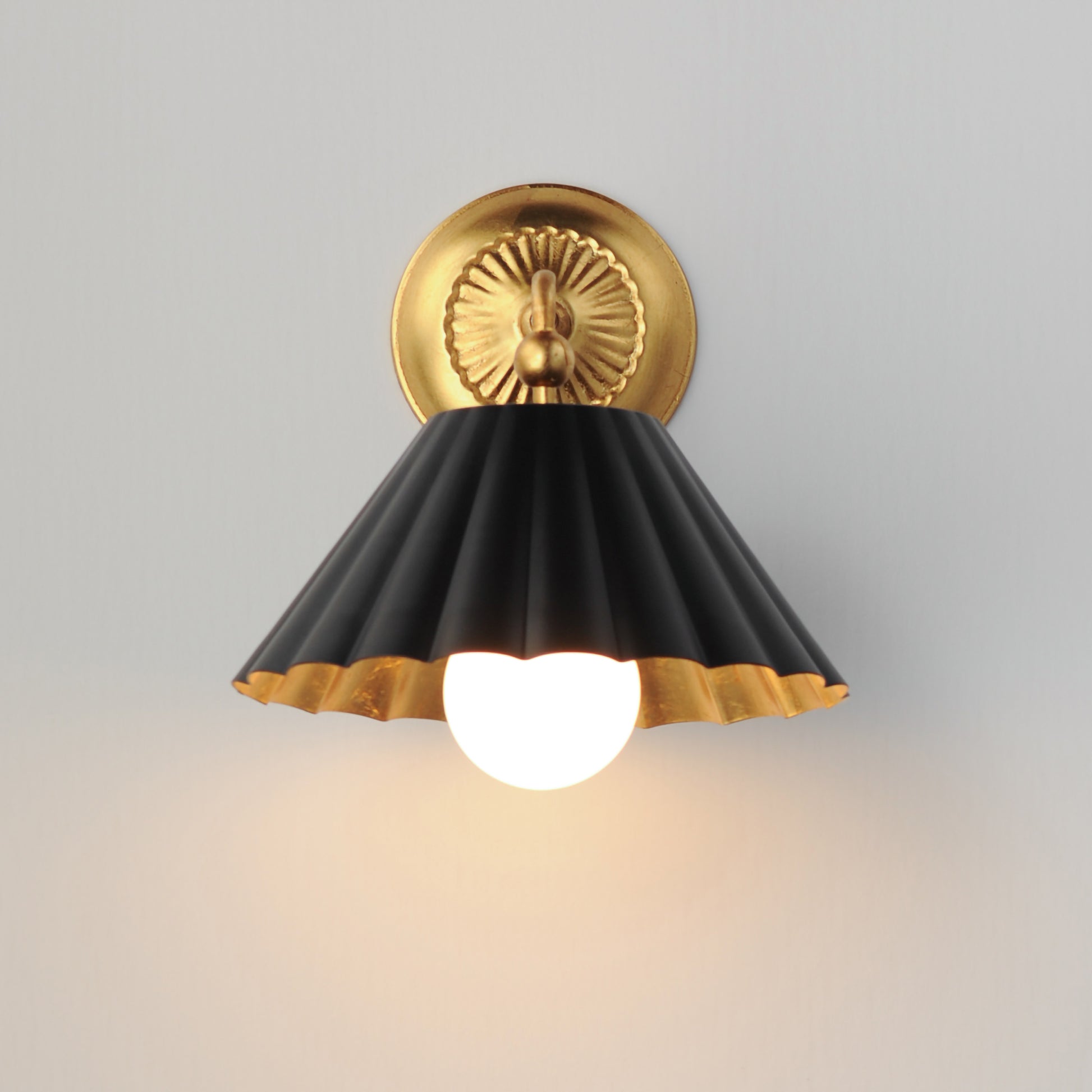 Primrose Wall Sconce Black/Gold Leaf by Maxim Lighting