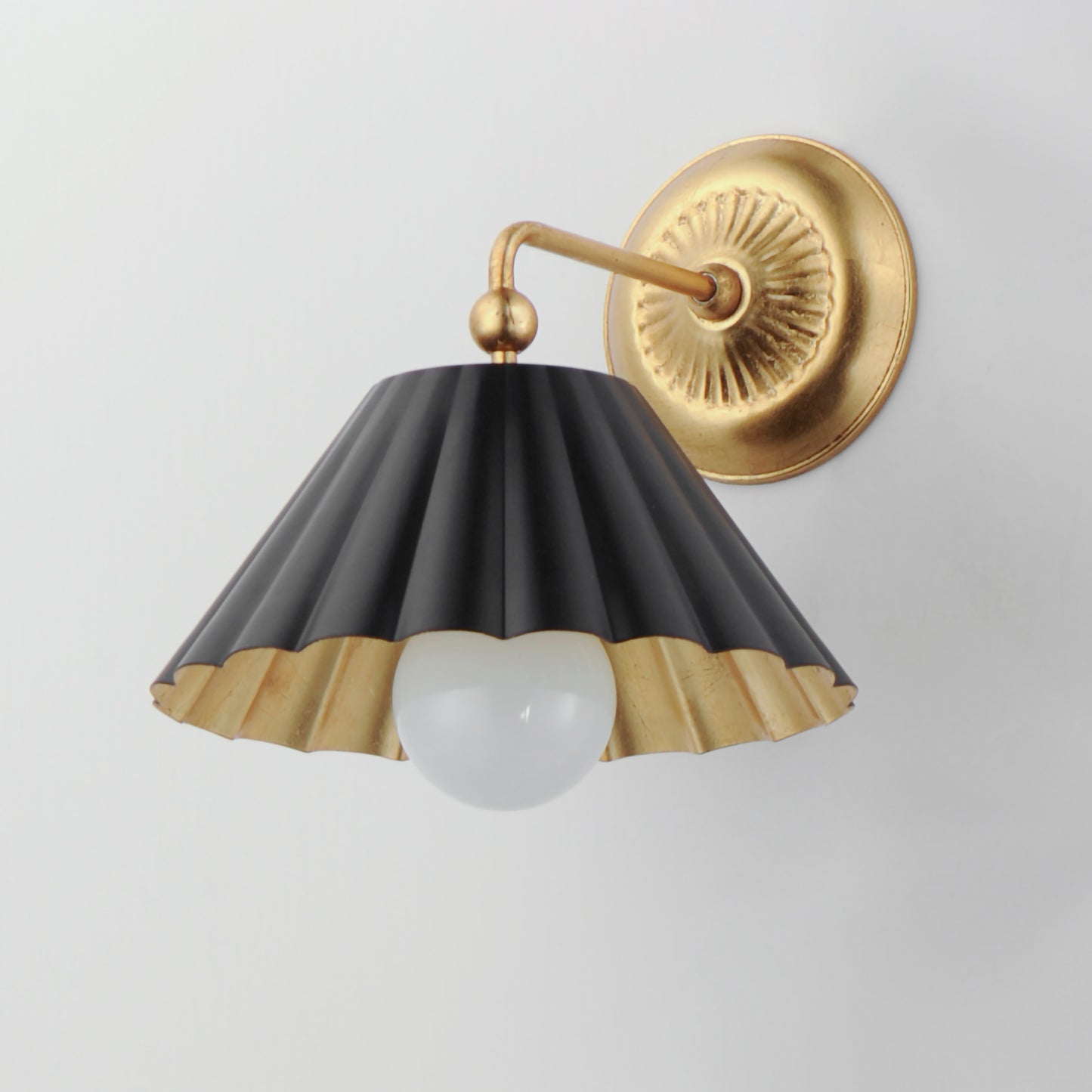 Primrose Wall Sconce Black/Gold Leaf by Maxim Lighting