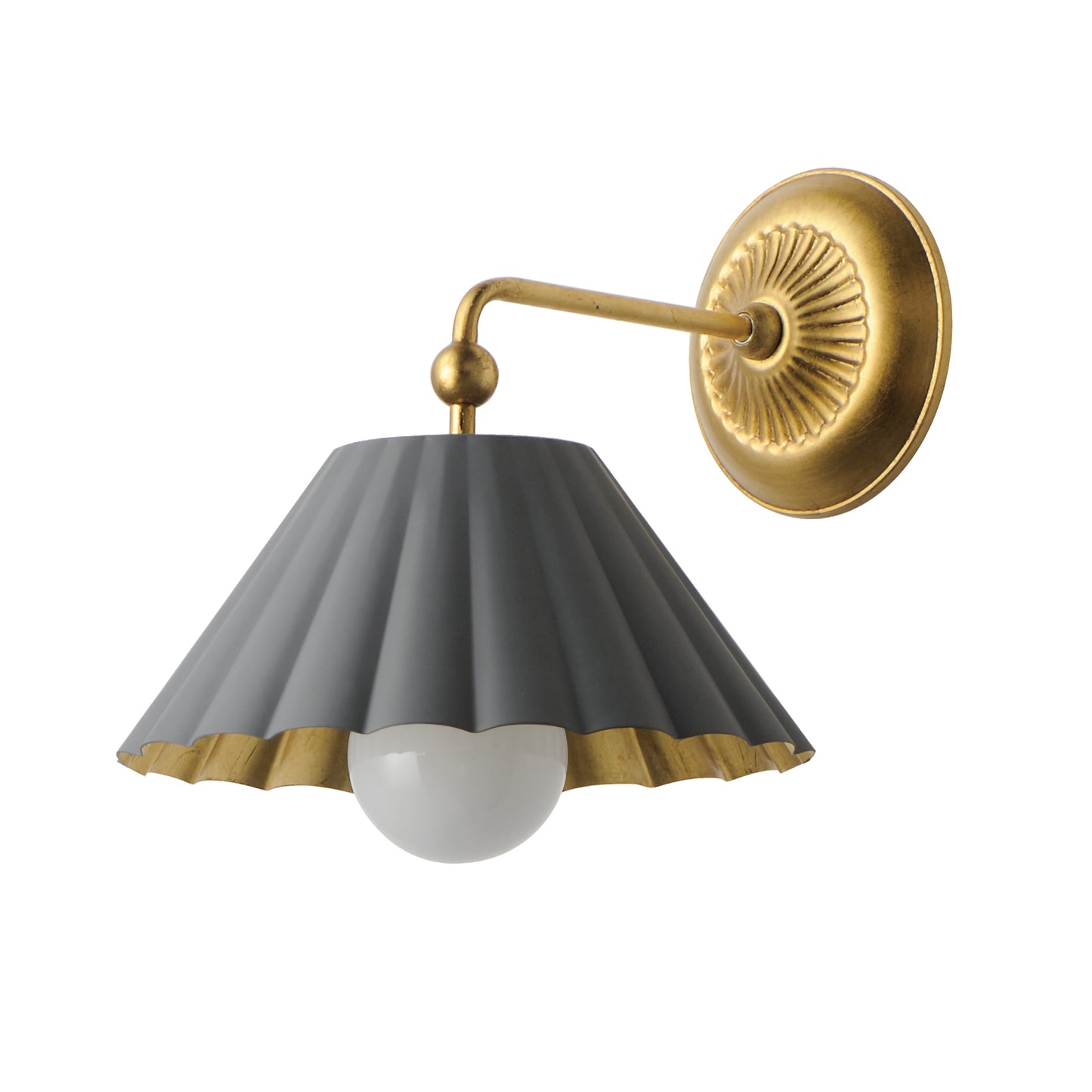 Primrose Wall Sconce Dark Grey/Gold Leaf by Maxim Lighting