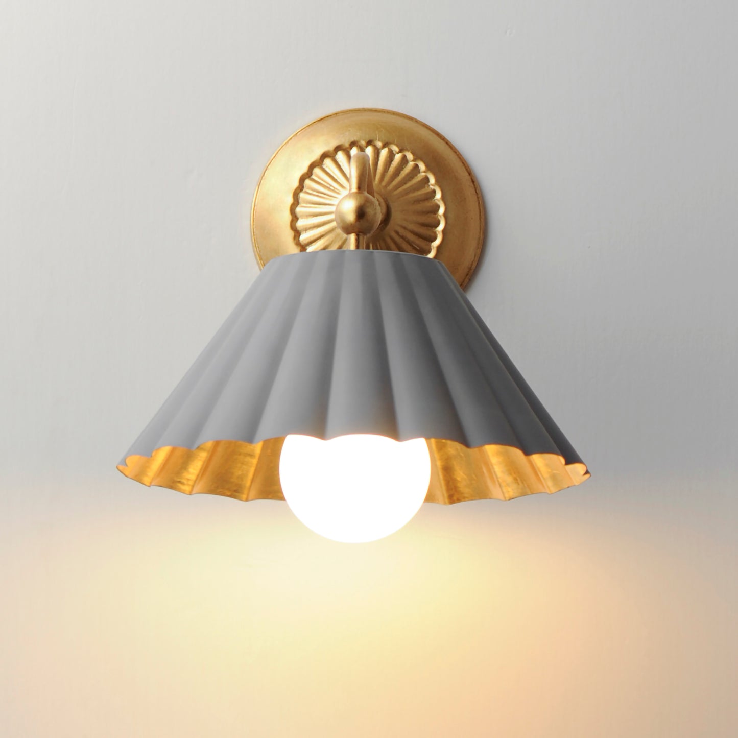 Primrose Wall Sconce Dark Grey/Gold Leaf by Maxim Lighting