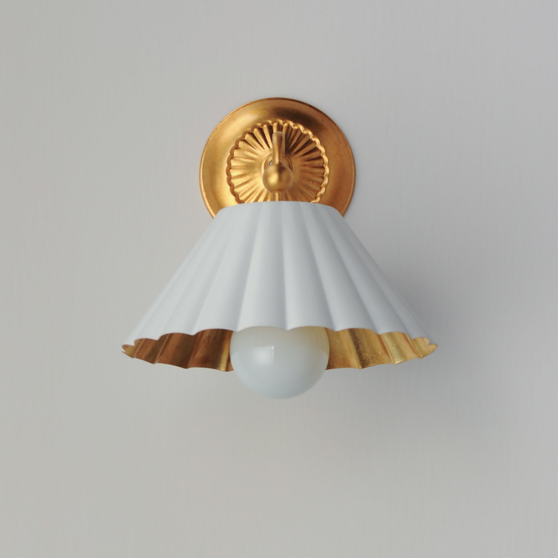 Primrose Wall Sconce Matte White/Gold Leaf by Maxim Lighting