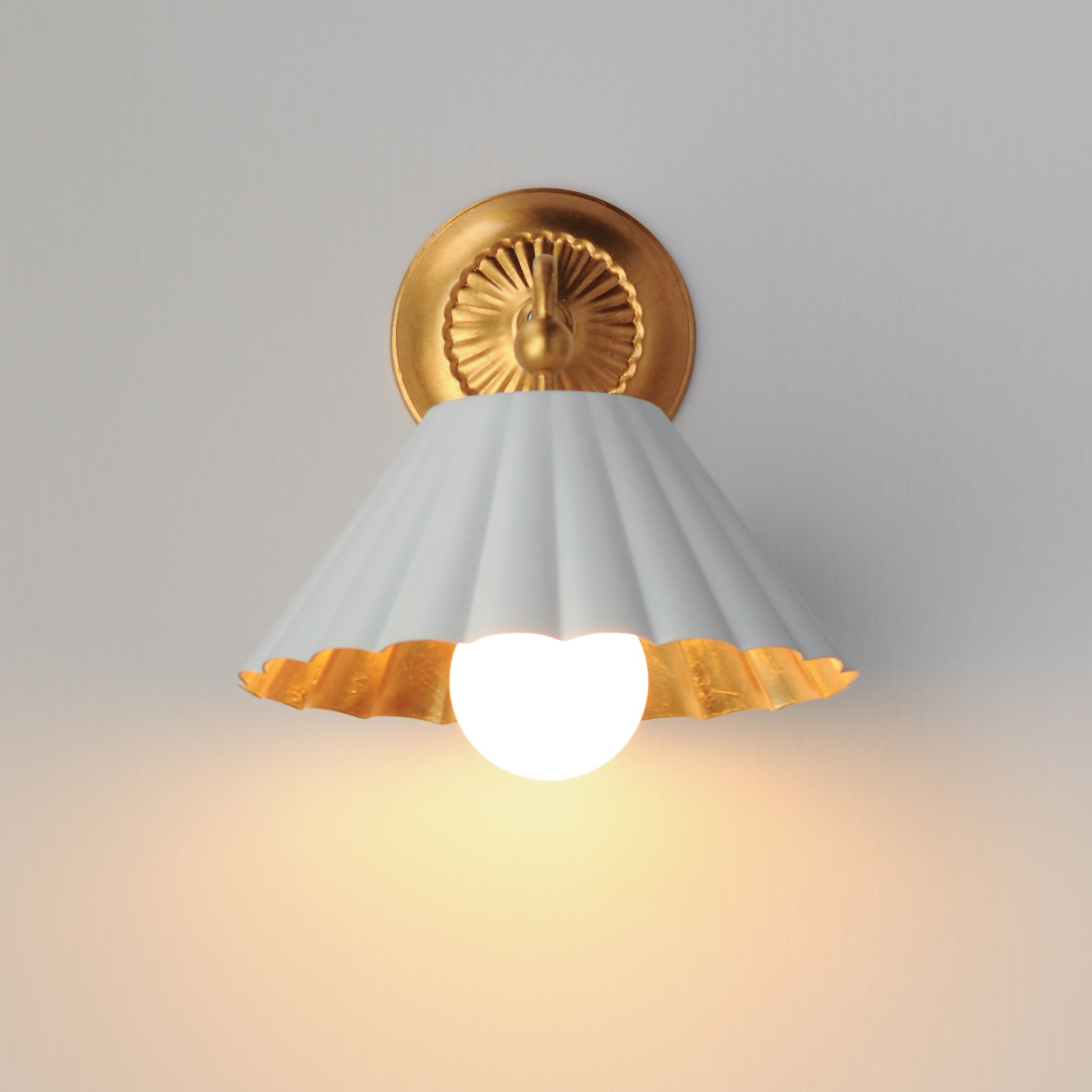 Primrose Wall Sconce Matte White/Gold Leaf by Maxim Lighting