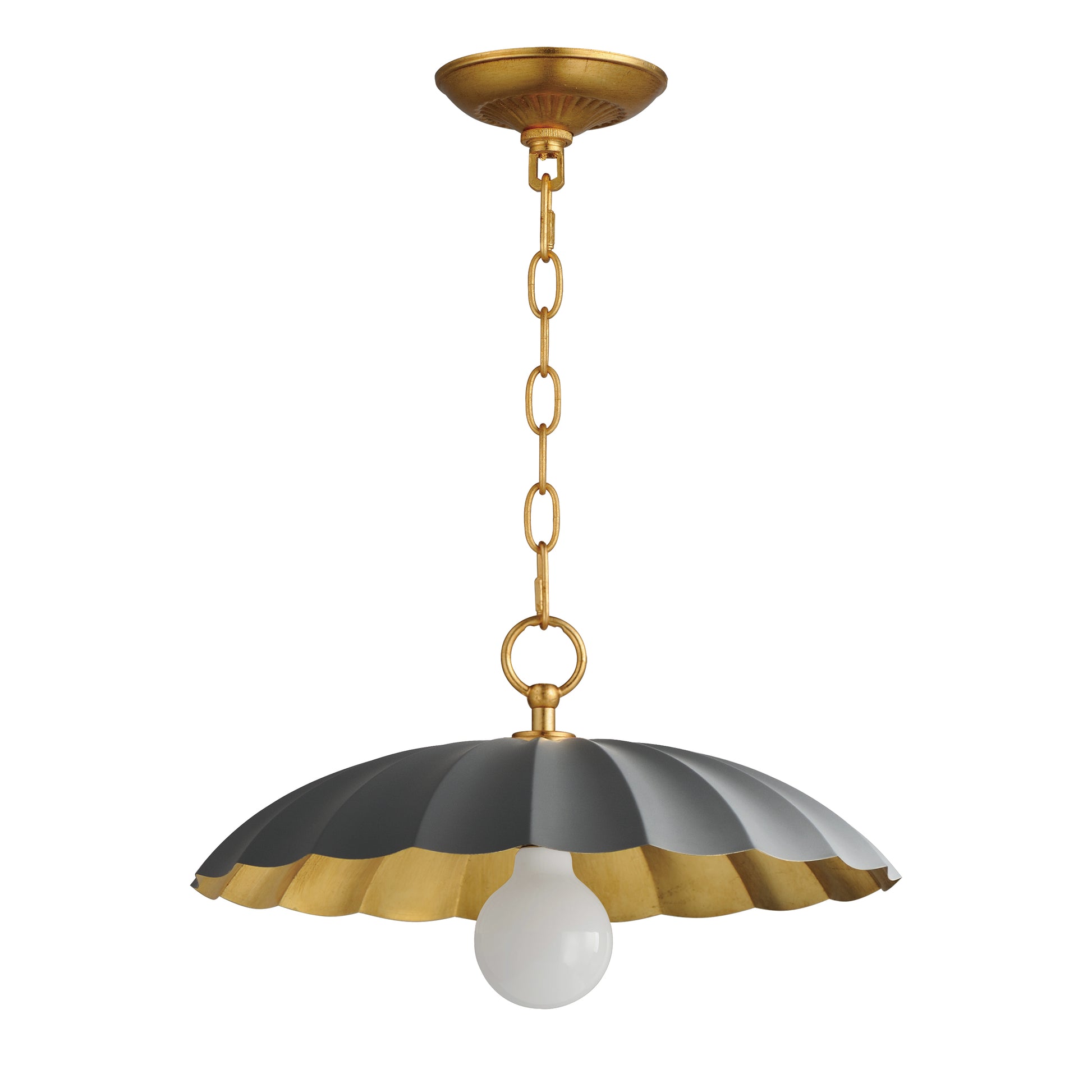 Primrose Pendant Dark Grey/Gold Leaf by Maxim Lighting