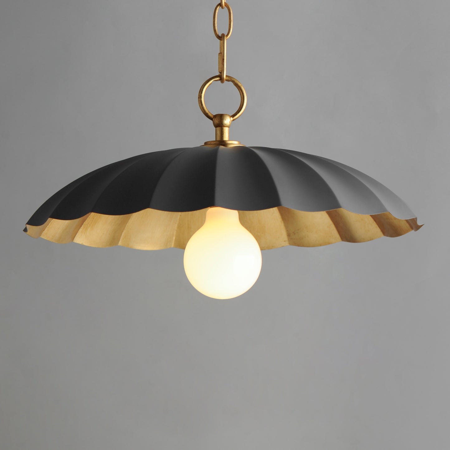 Primrose Pendant Dark Grey/Gold Leaf by Maxim Lighting