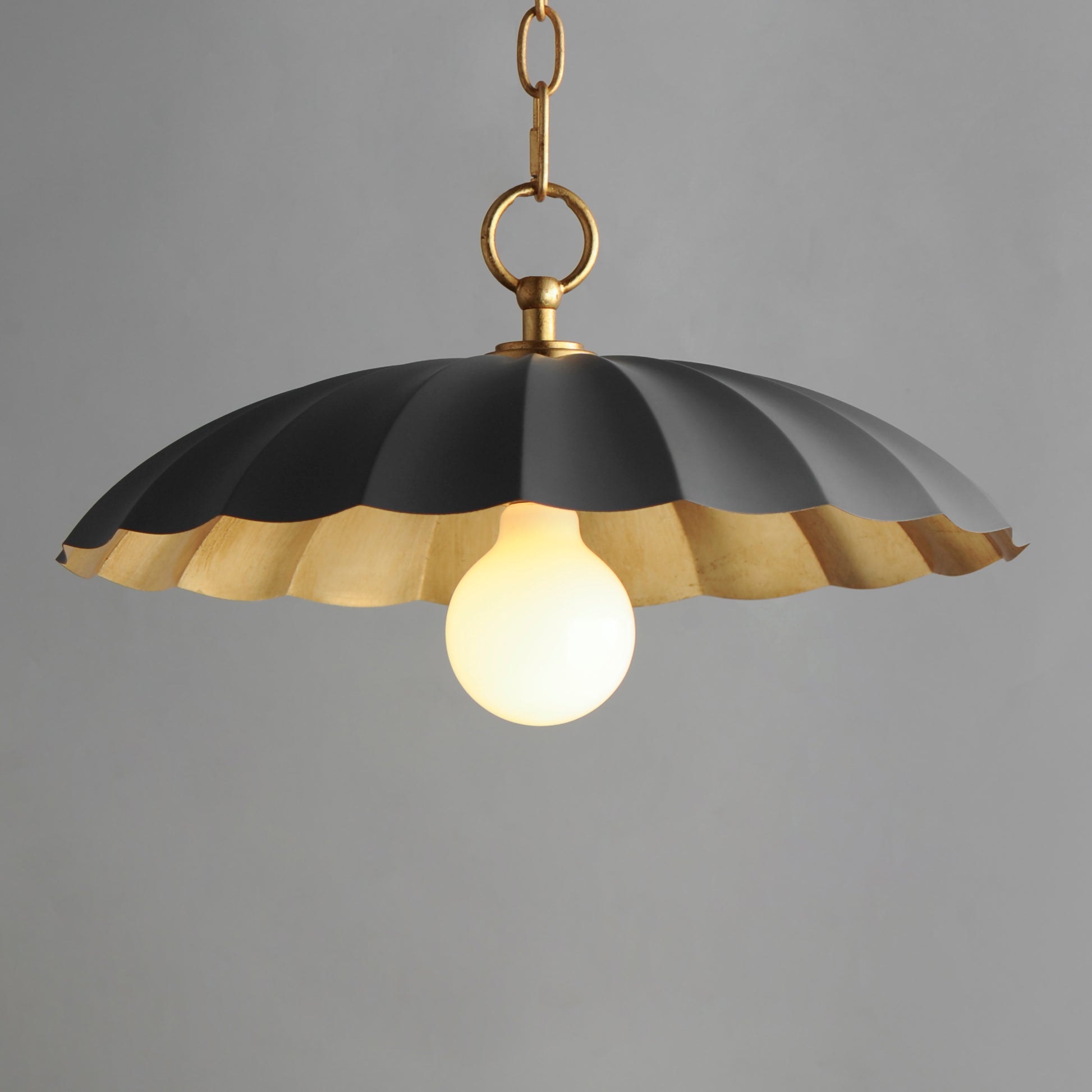 Primrose Pendant Dark Grey/Gold Leaf by Maxim Lighting