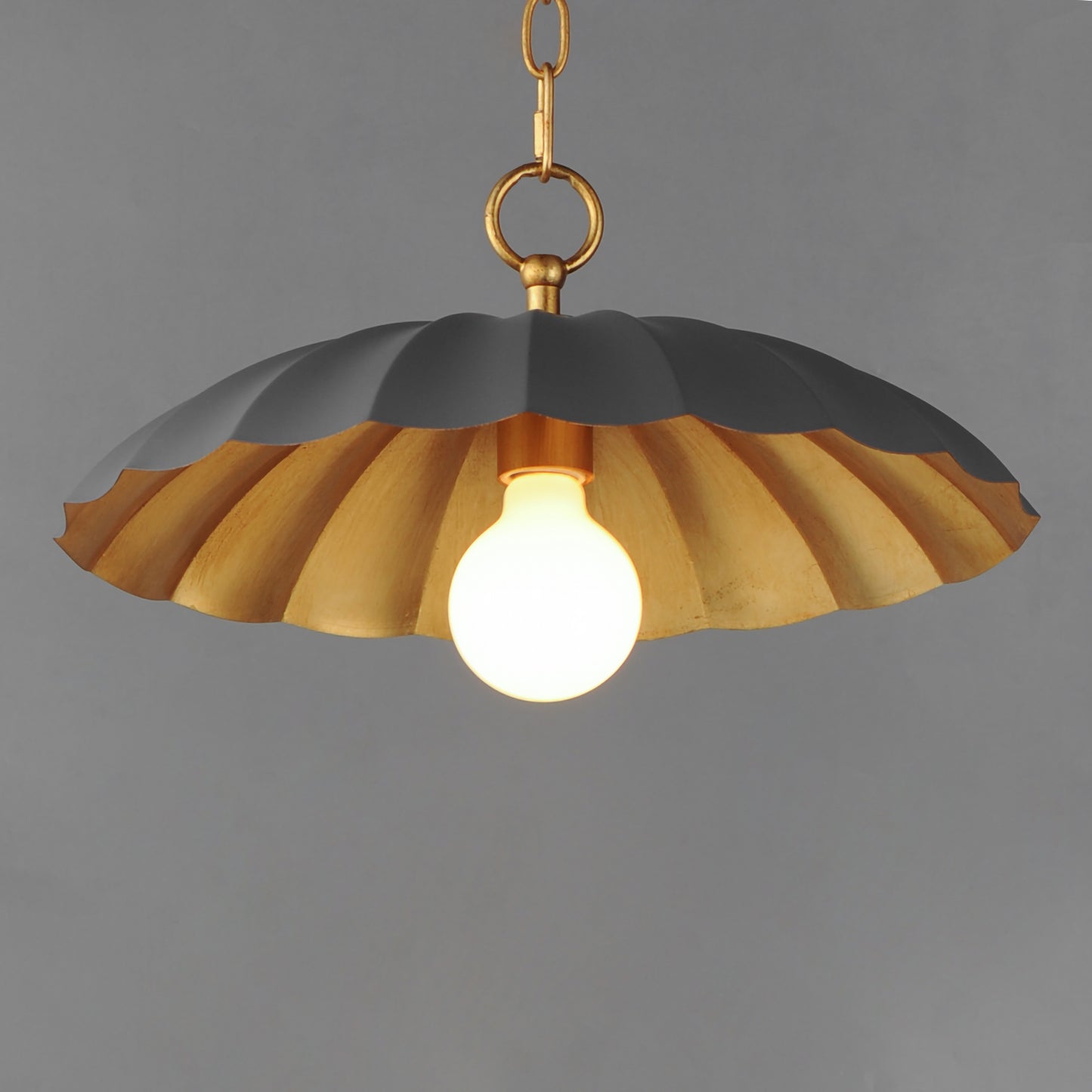 Primrose Pendant Dark Grey/Gold Leaf by Maxim Lighting