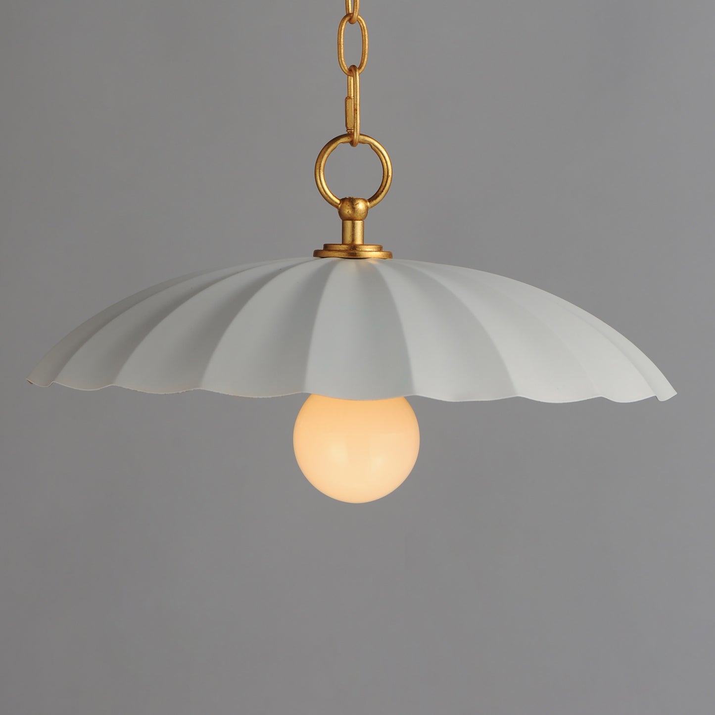 Primrose Pendant Matte White/Gold Leaf by Maxim Lighting