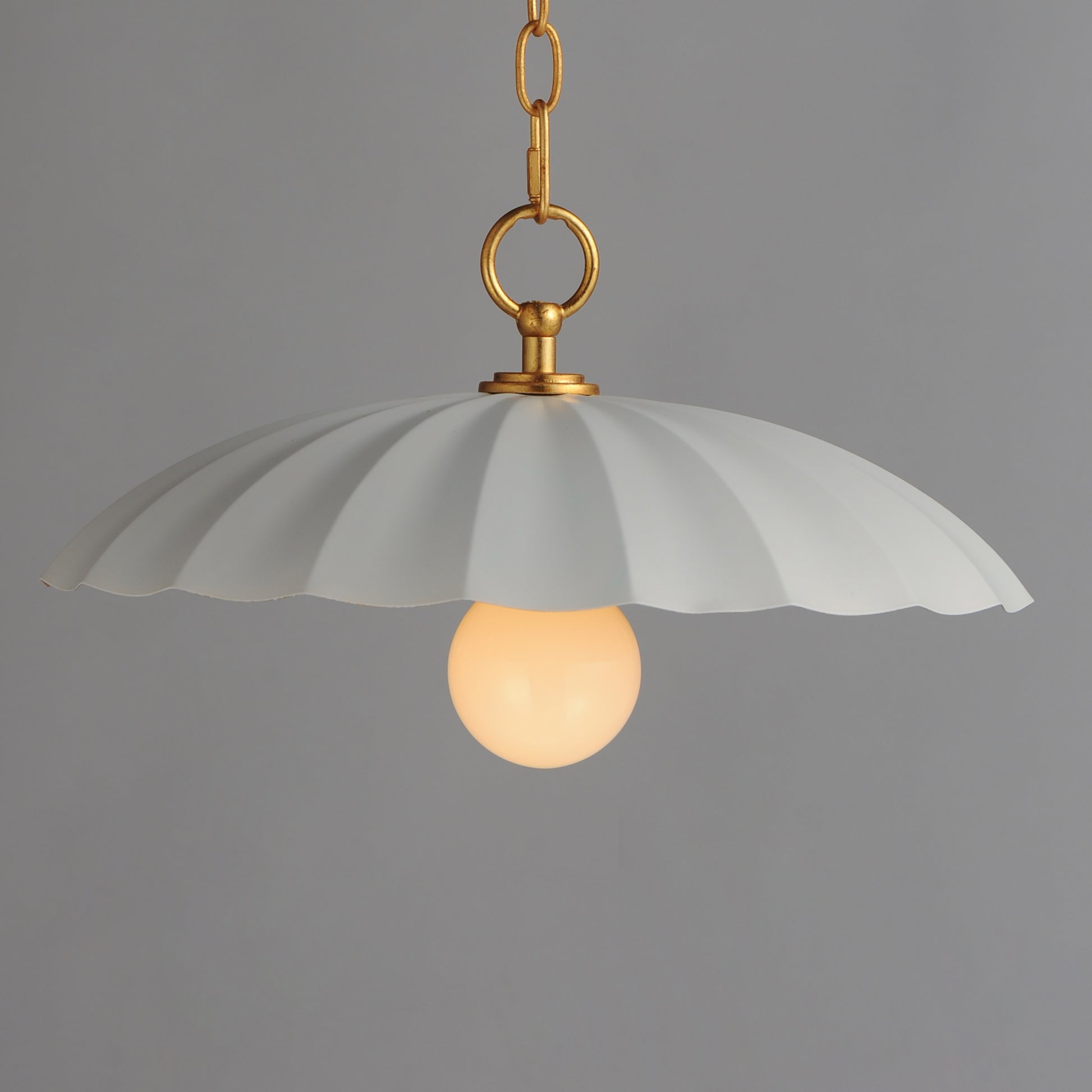Primrose Pendant Matte White/Gold Leaf by Maxim Lighting