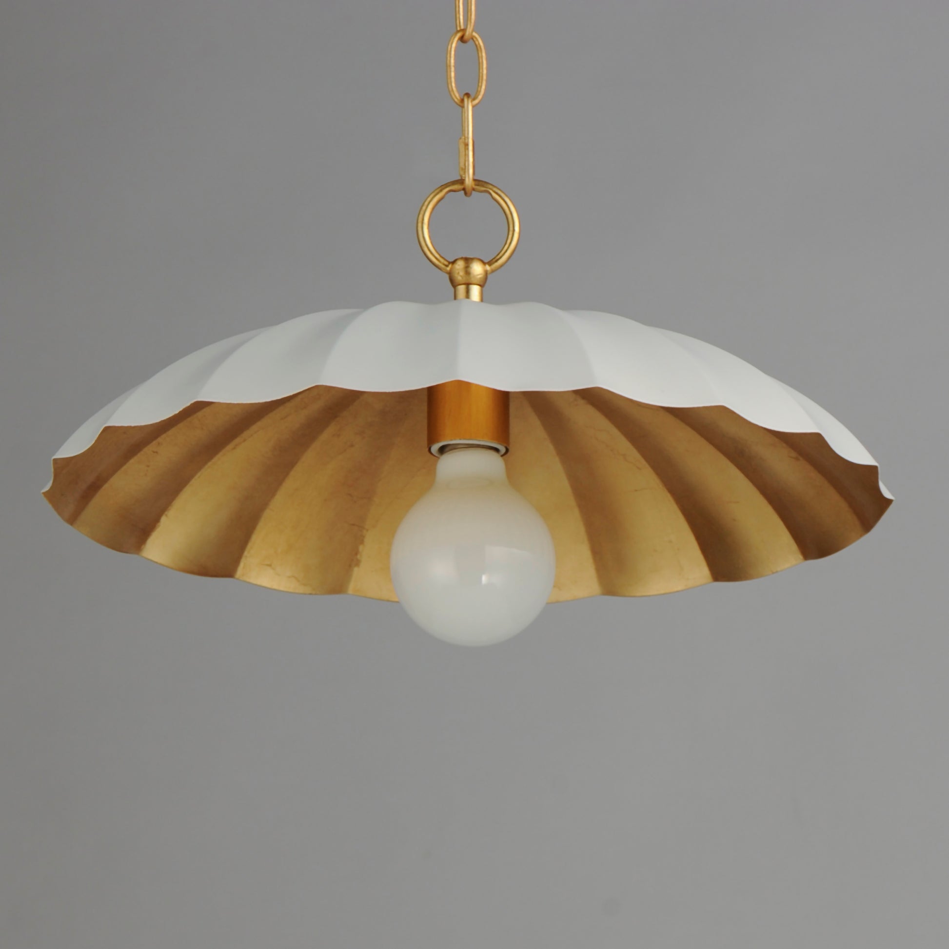 Primrose Pendant Matte White/Gold Leaf by Maxim Lighting