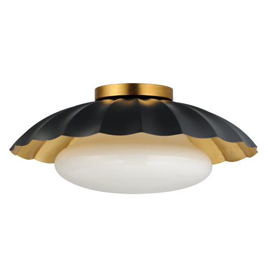Primrose Flush Mount Black/Gold Leaf by Maxim Lighting