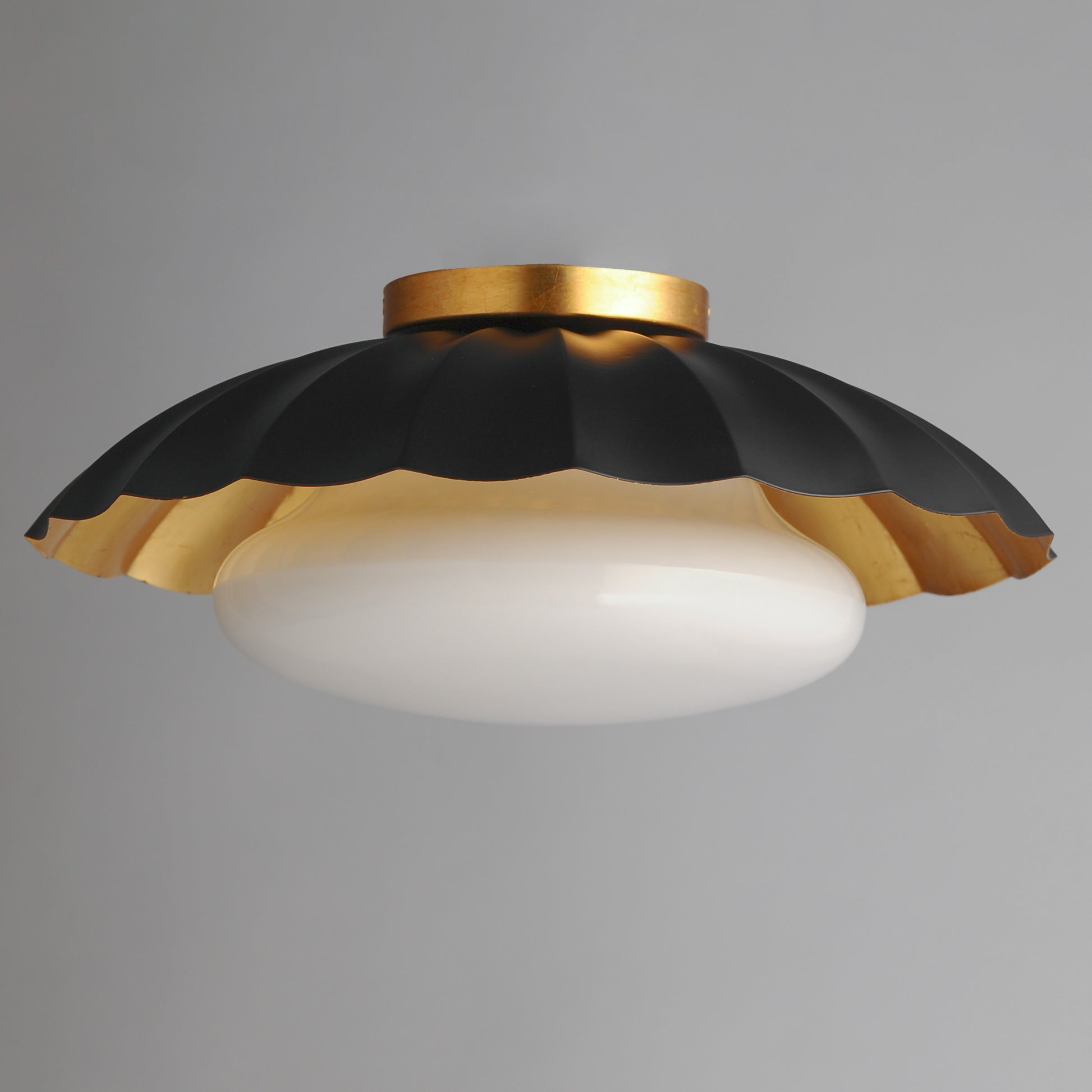 Primrose Flush Mount Black/Gold Leaf by Maxim Lighting