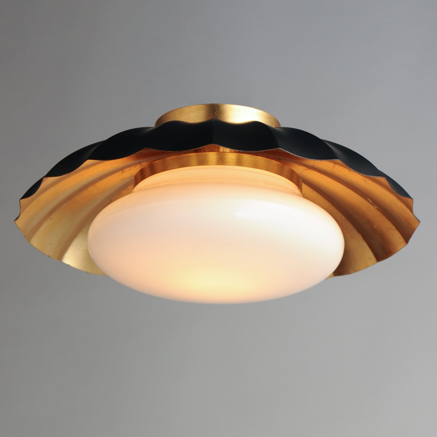 Primrose Flush Mount Black/Gold Leaf by Maxim Lighting