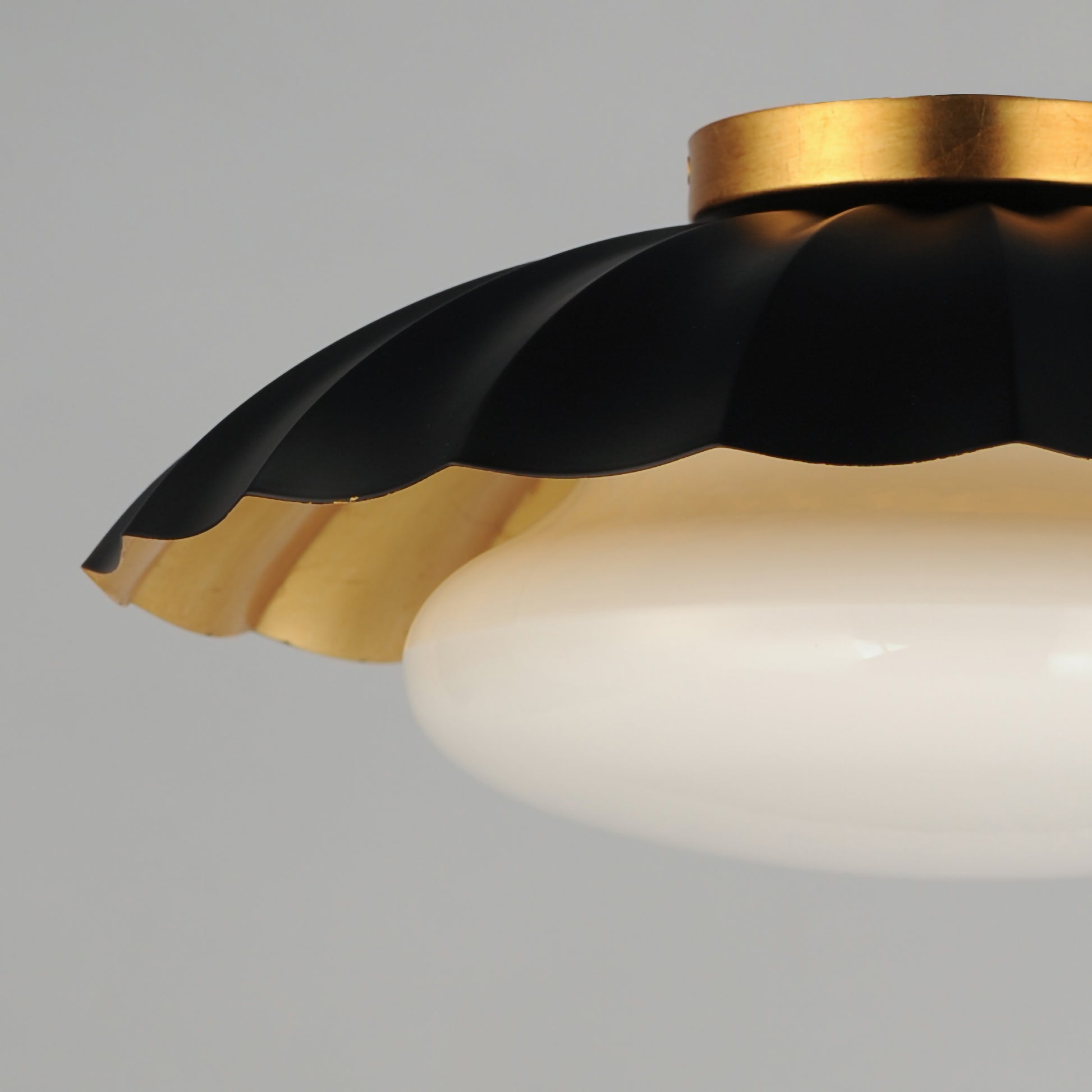Primrose Flush Mount Black/Gold Leaf by Maxim Lighting