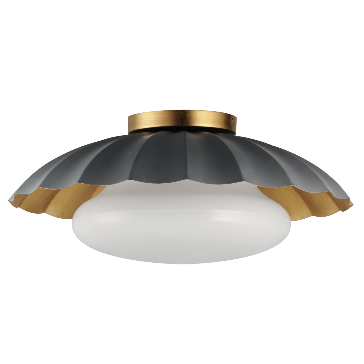 Primrose Flush Mount Dark Grey/Gold Leaf by Maxim Lighting