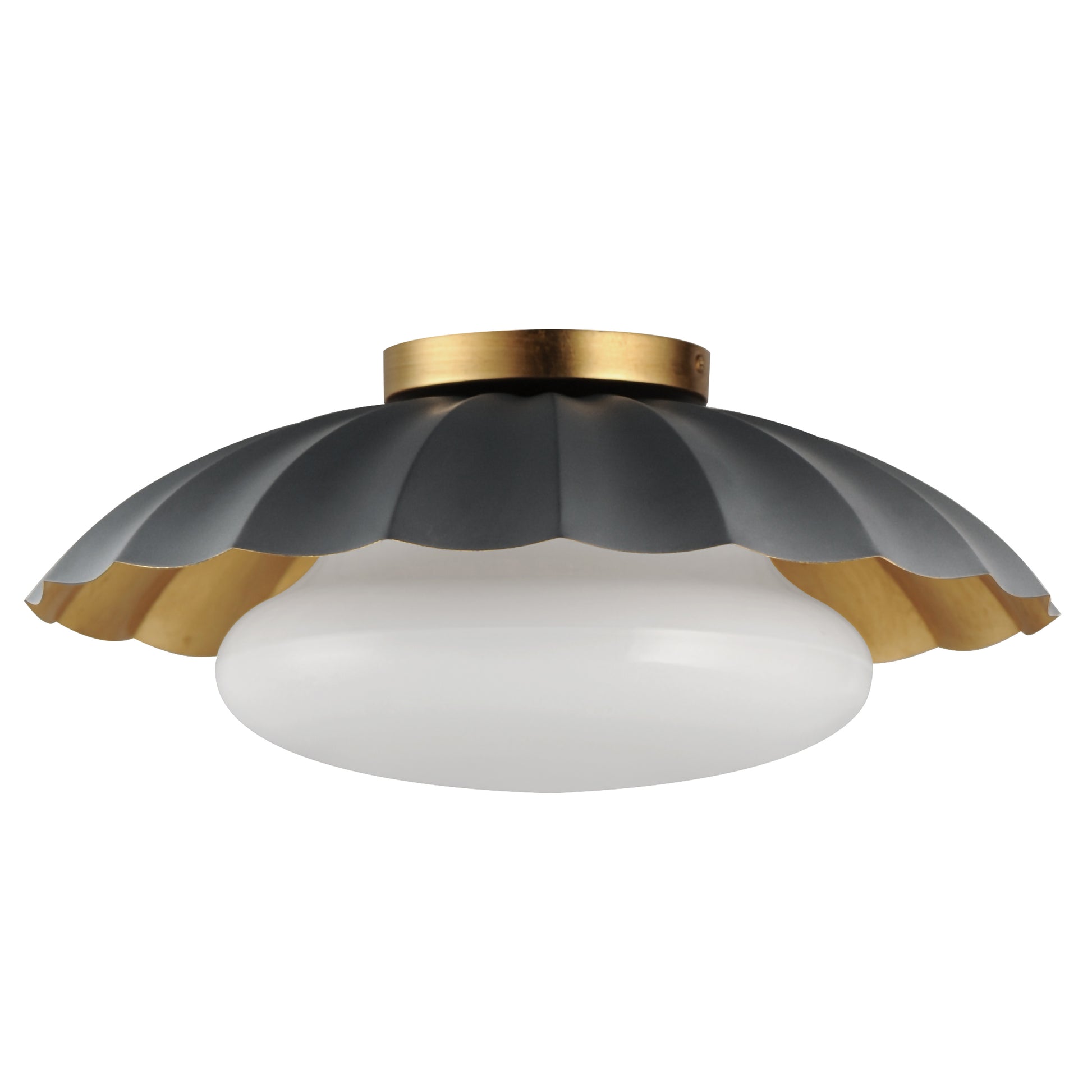 Primrose Flush Mount Dark Grey/Gold Leaf by Maxim Lighting