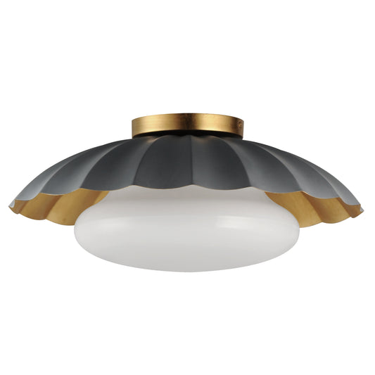 Primrose Flush Mount Dark Grey/Gold Leaf by Maxim Lighting