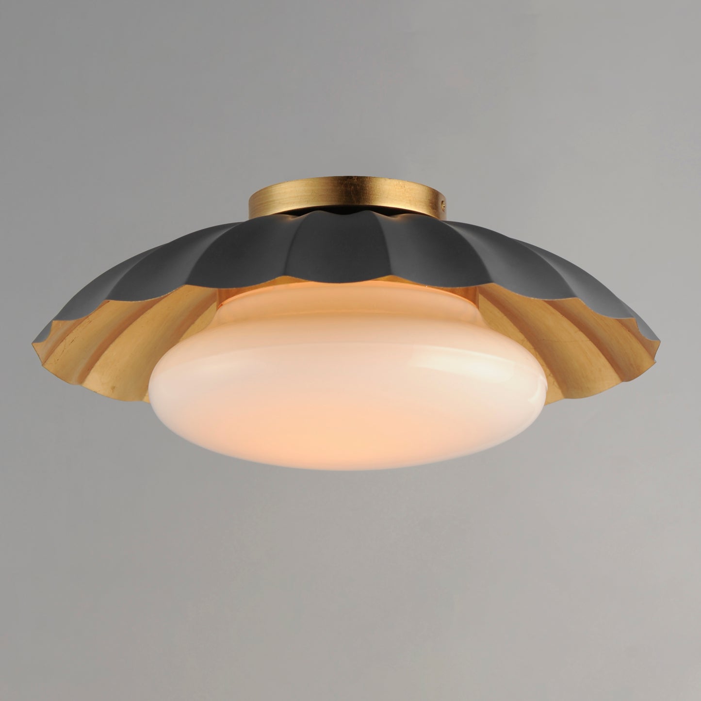 Primrose Flush Mount Dark Grey/Gold Leaf by Maxim Lighting