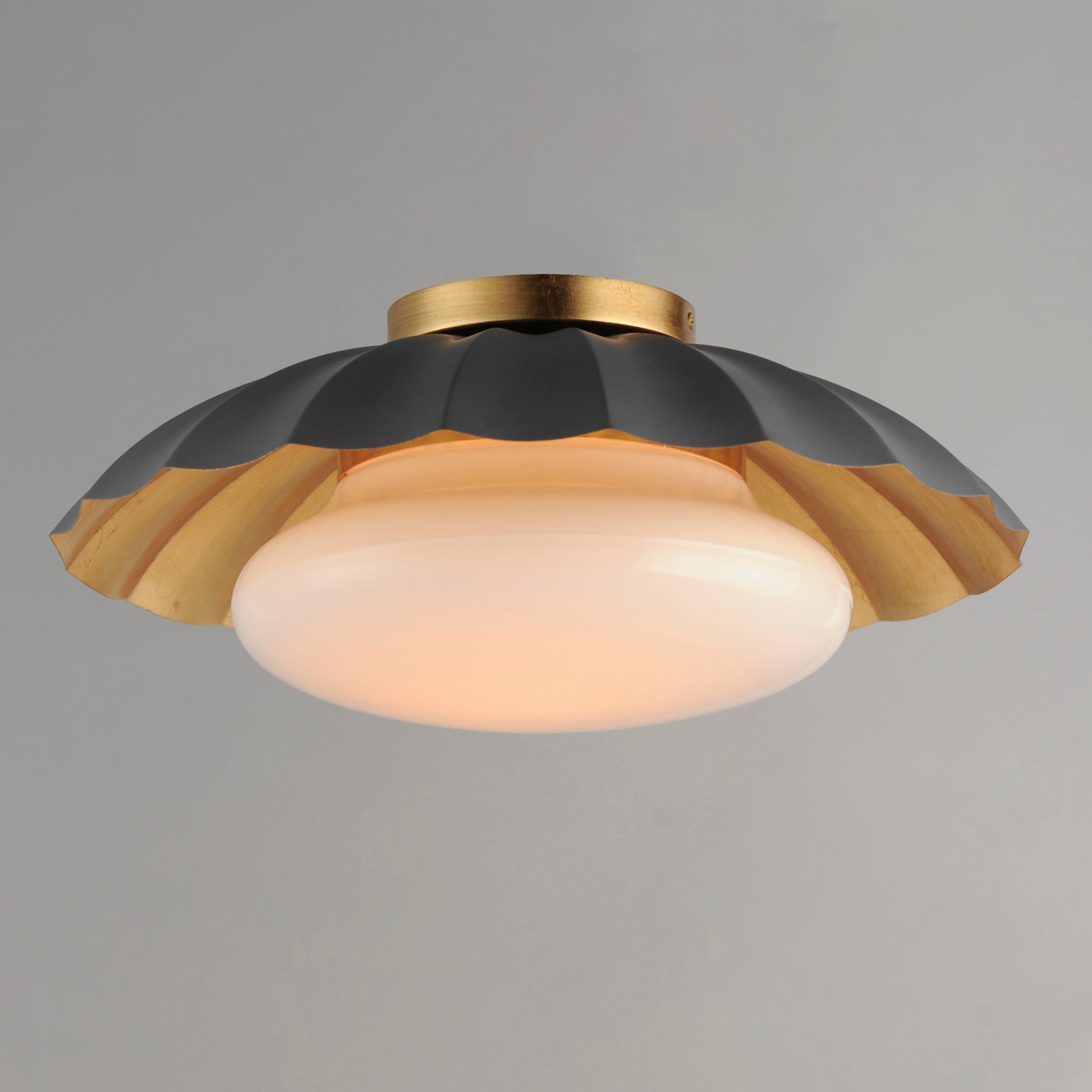 Primrose Flush Mount Dark Grey/Gold Leaf by Maxim Lighting