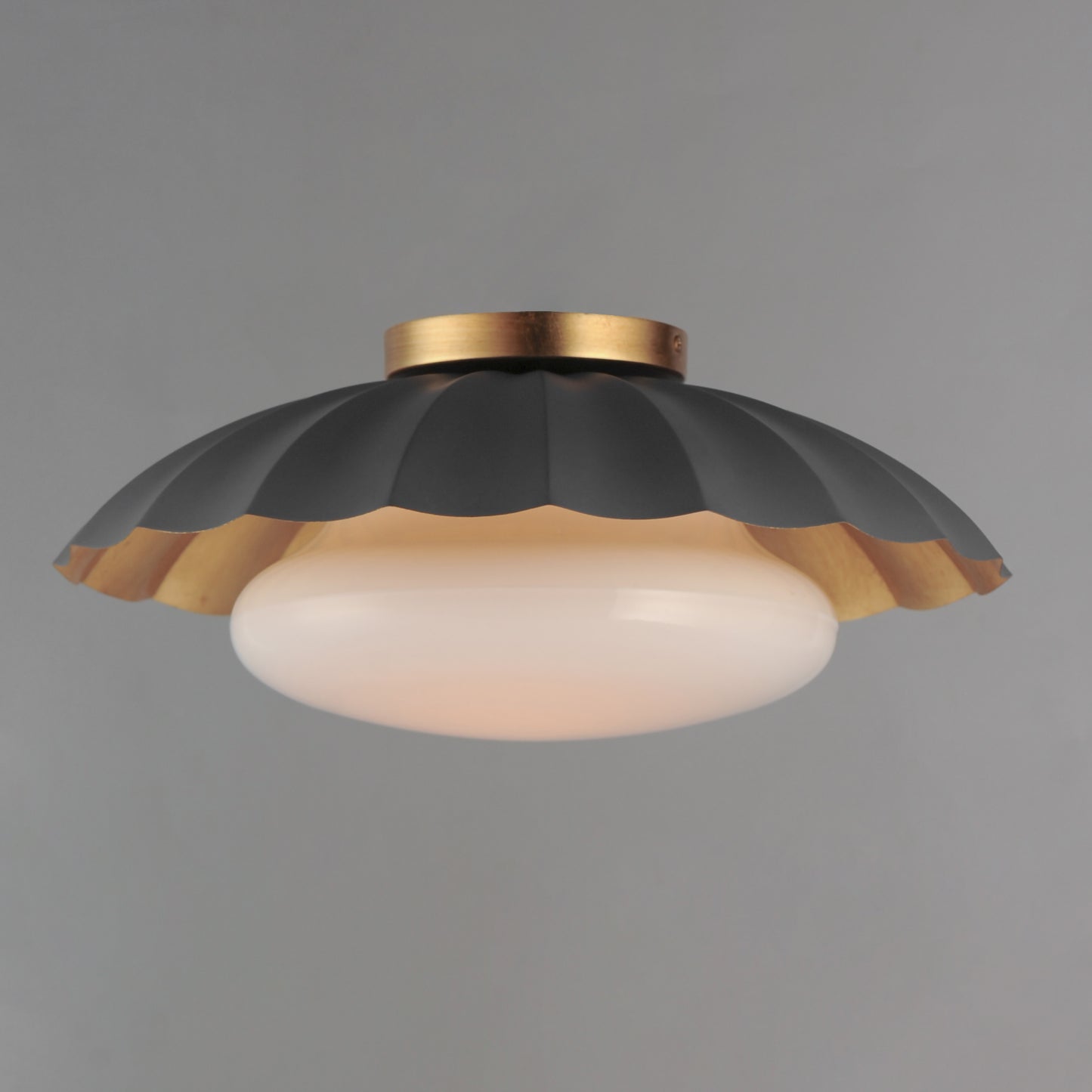 Primrose Flush Mount Dark Grey/Gold Leaf by Maxim Lighting