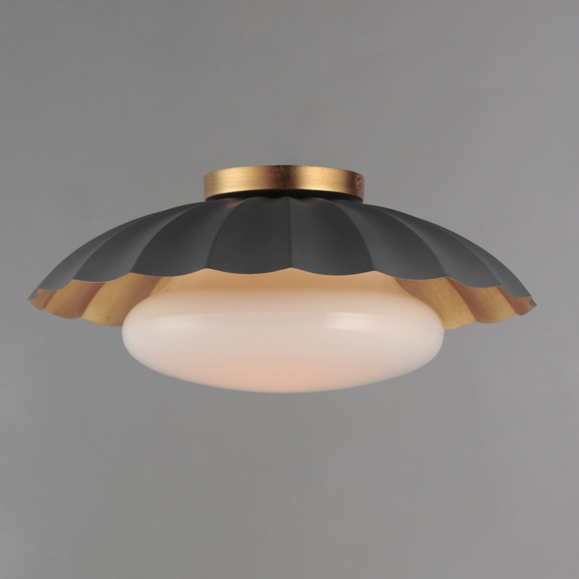 Primrose Flush Mount Dark Grey/Gold Leaf by Maxim Lighting