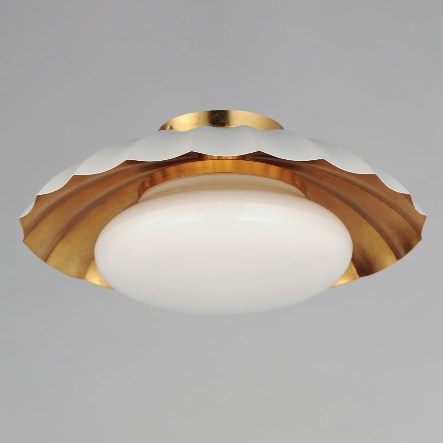 Primrose Flush Mount Matte White/Gold Leaf by Maxim Lighting