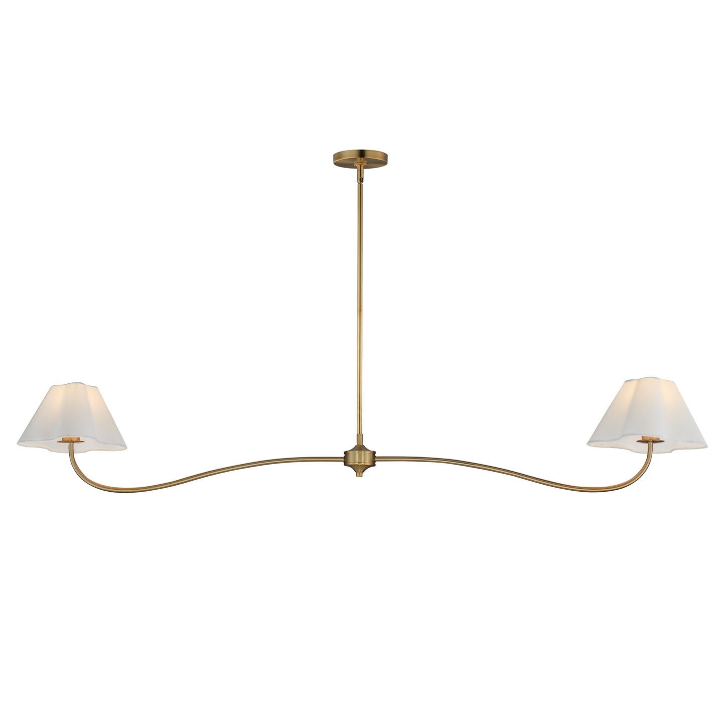Saxon 2-Light Pendant Natural Aged Brass by Maxim Lighting