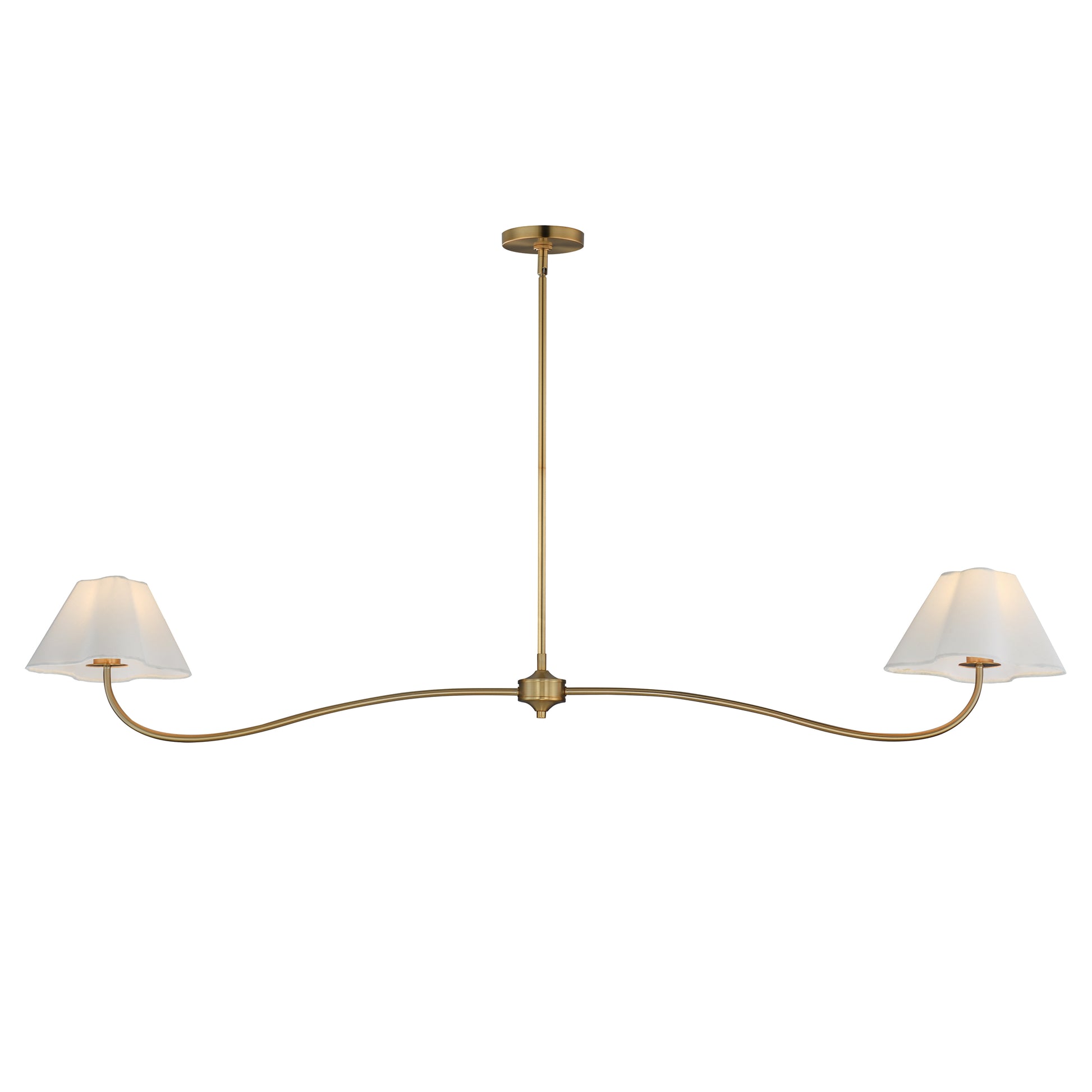 Saxon 2-Light Pendant Natural Aged Brass by Maxim Lighting