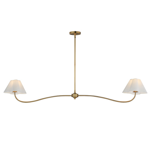 Saxon 2-Light Pendant Natural Aged Brass by Maxim Lighting