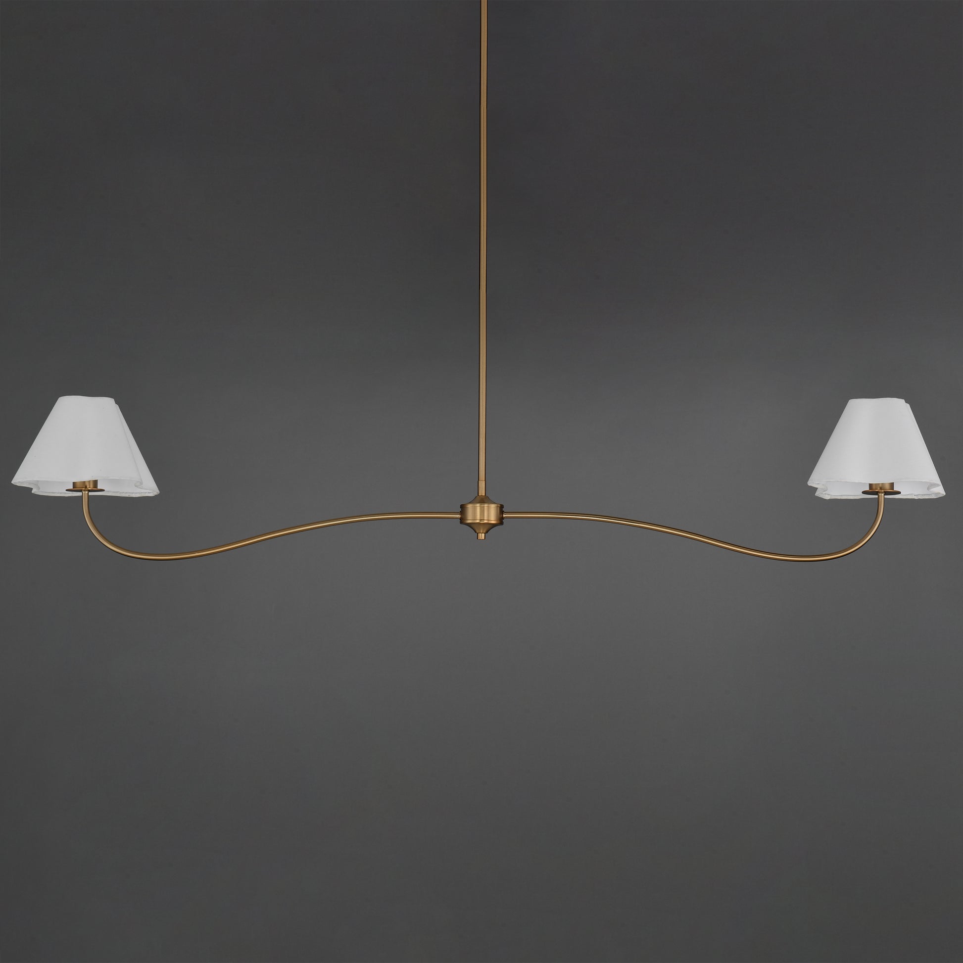 Saxon 2-Light Pendant Natural Aged Brass by Maxim Lighting