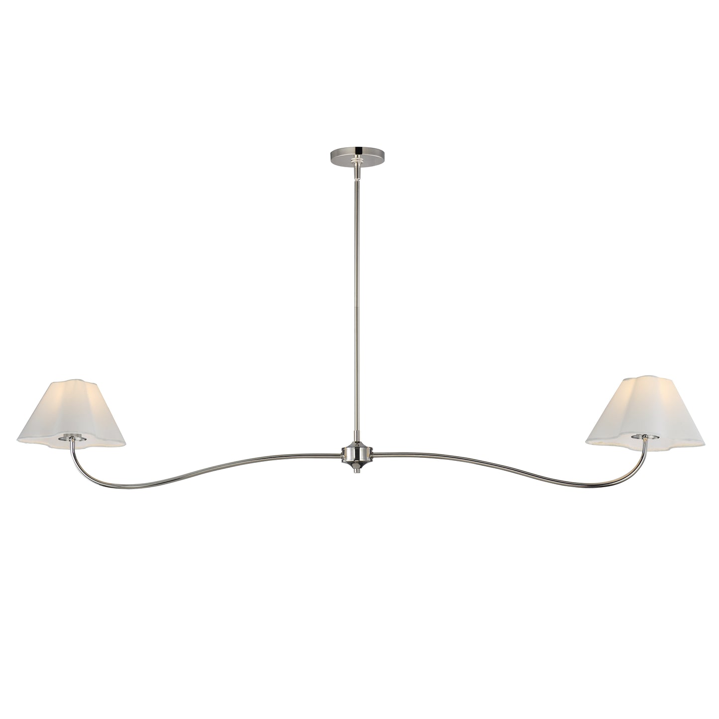 Saxon 2-Light Pendant Polished Nickel by Maxim Lighting