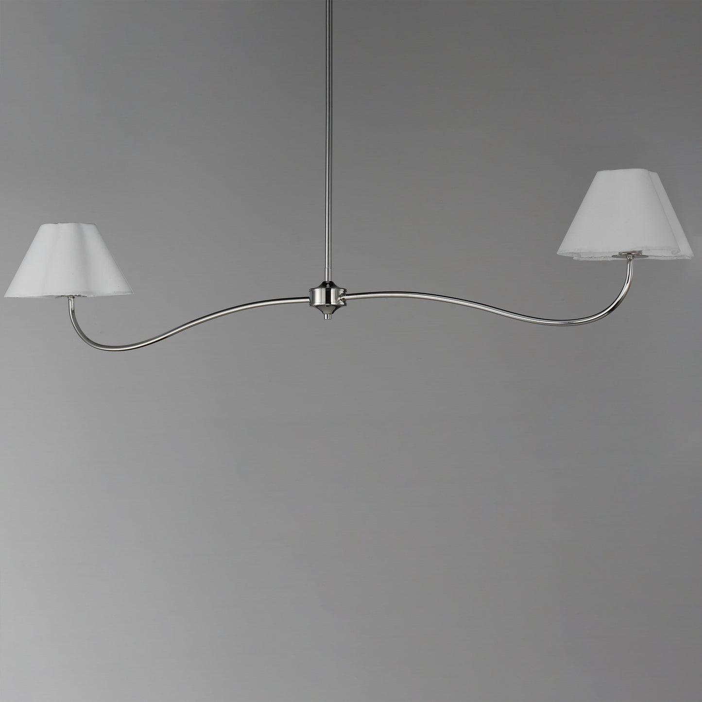 Saxon 2-Light Pendant Polished Nickel by Maxim Lighting