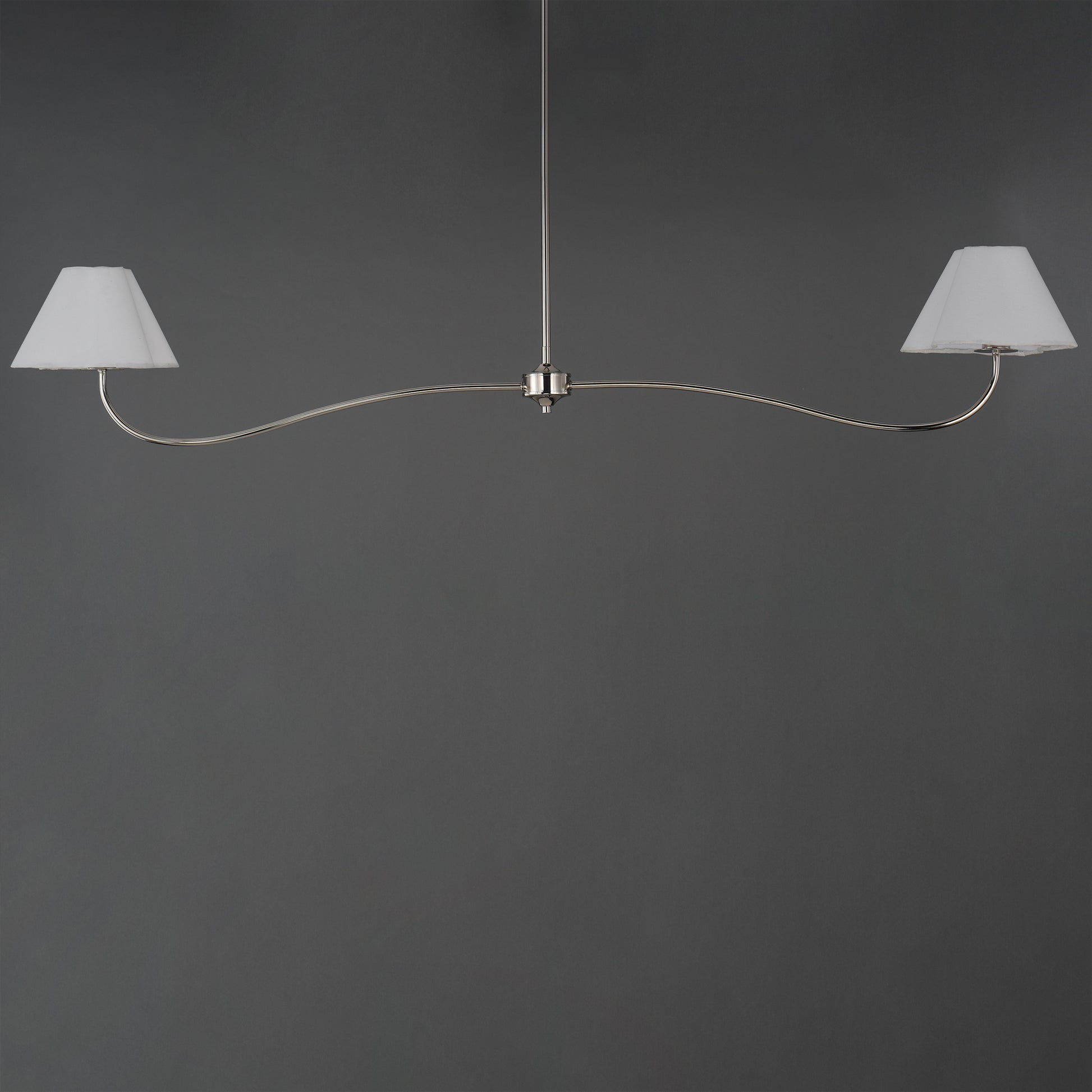Saxon 2-Light Pendant Polished Nickel by Maxim Lighting