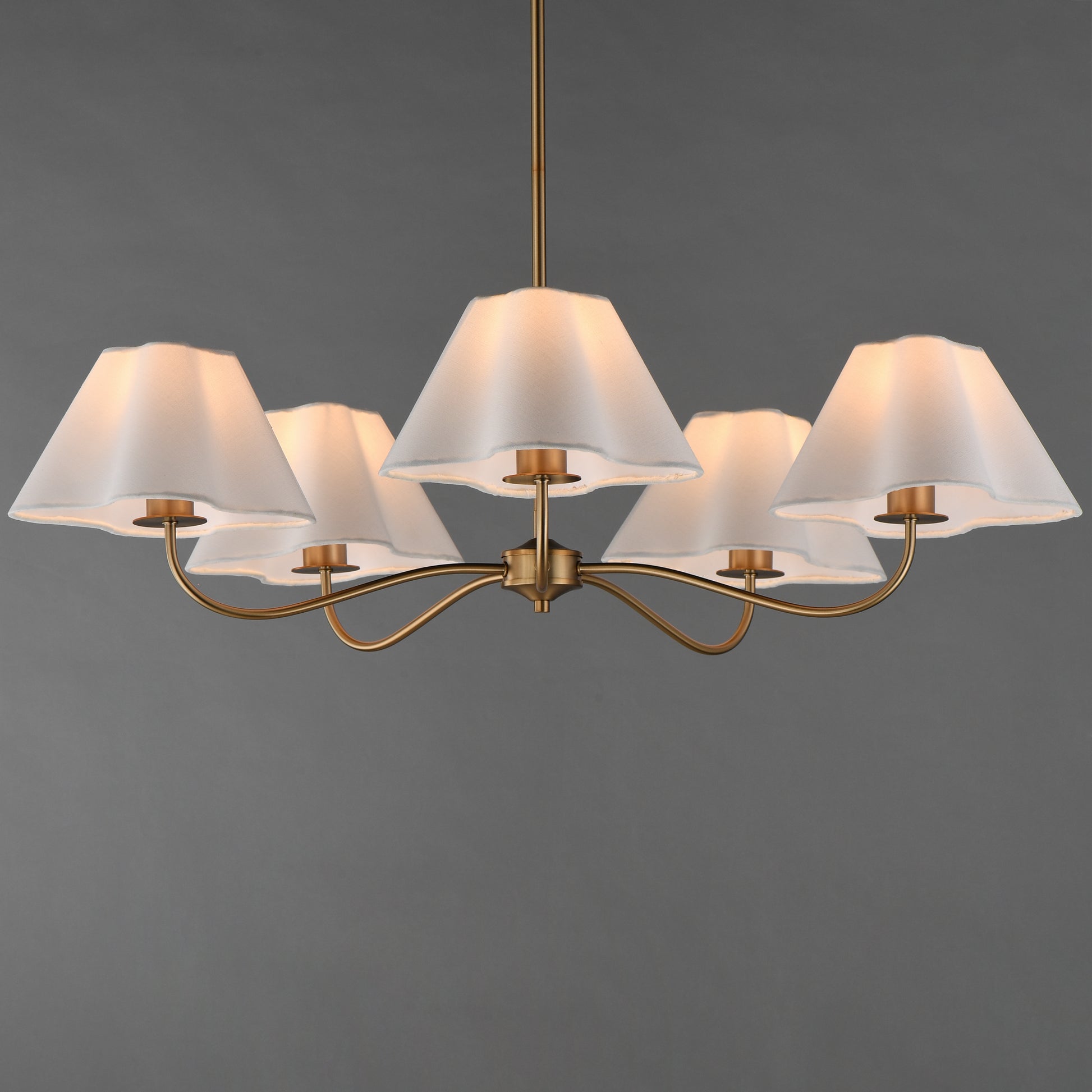 Saxon 5-Light Chandelier Natural Aged Brass by Maxim Lighting