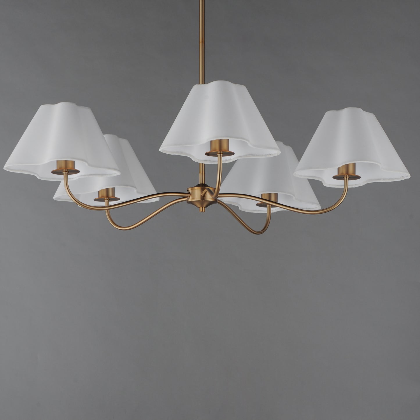 Saxon 5-Light Chandelier Natural Aged Brass by Maxim Lighting
