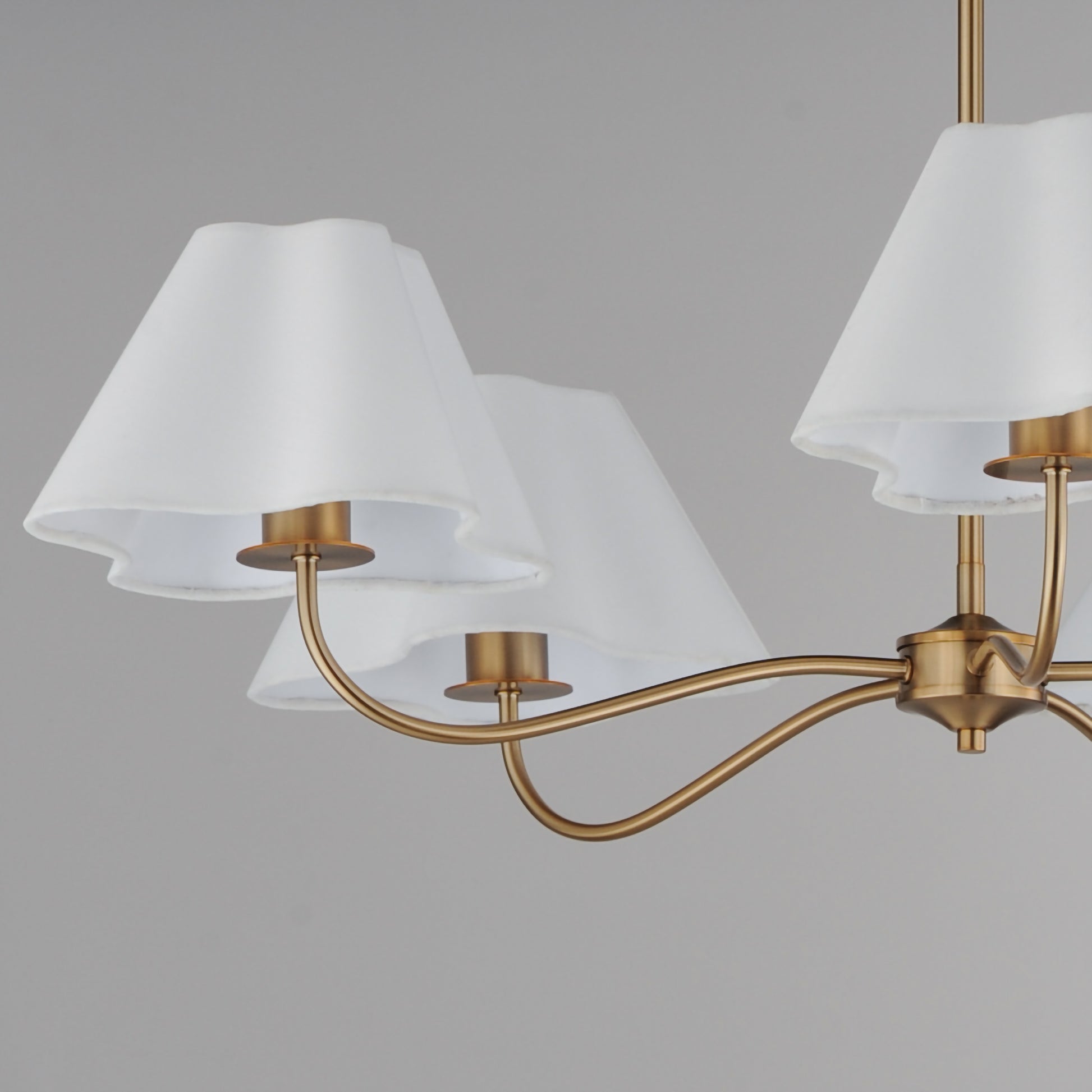 Saxon 5-Light Chandelier Natural Aged Brass by Maxim Lighting