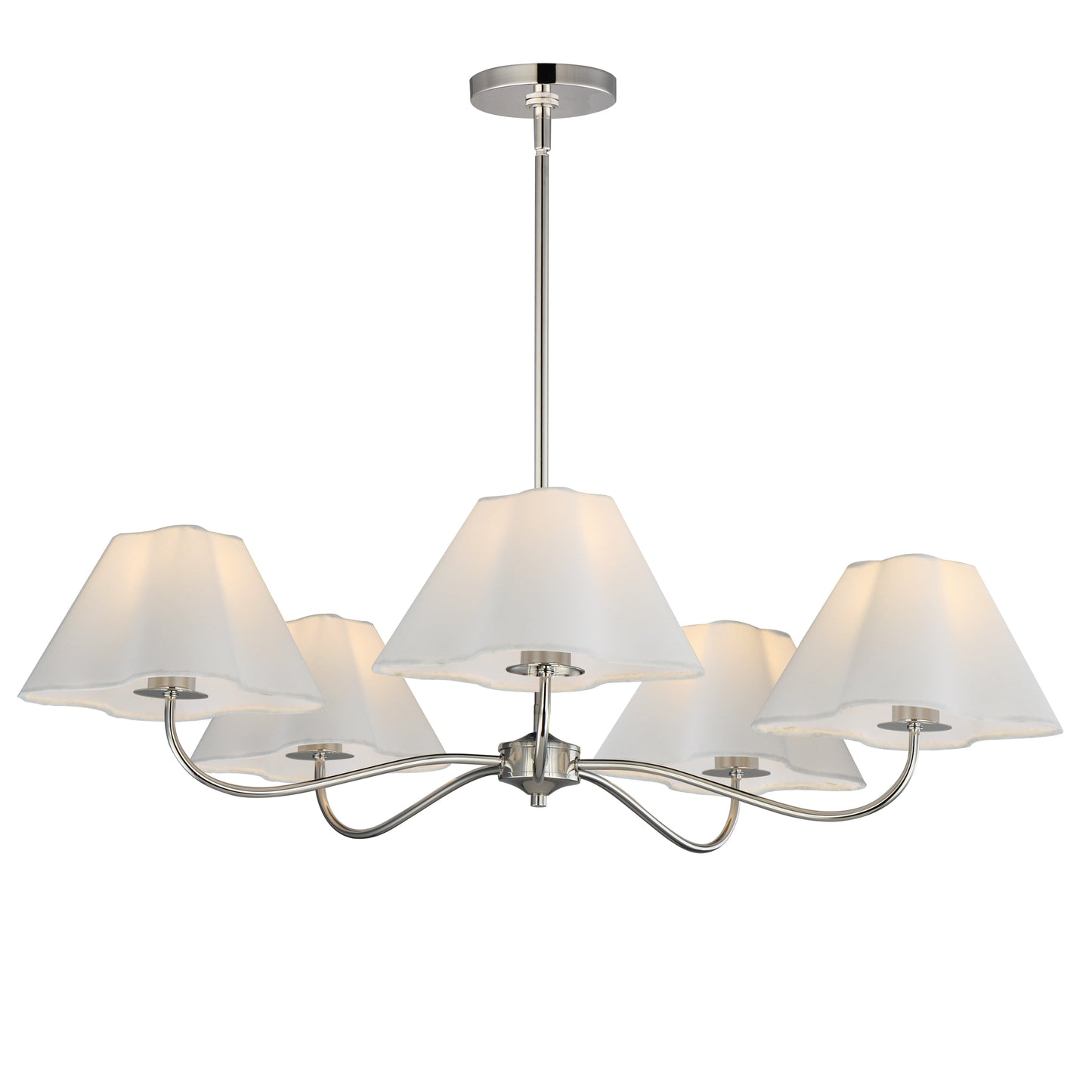 Saxon 5-Light Chandelier Polished Nickel by Maxim Lighting