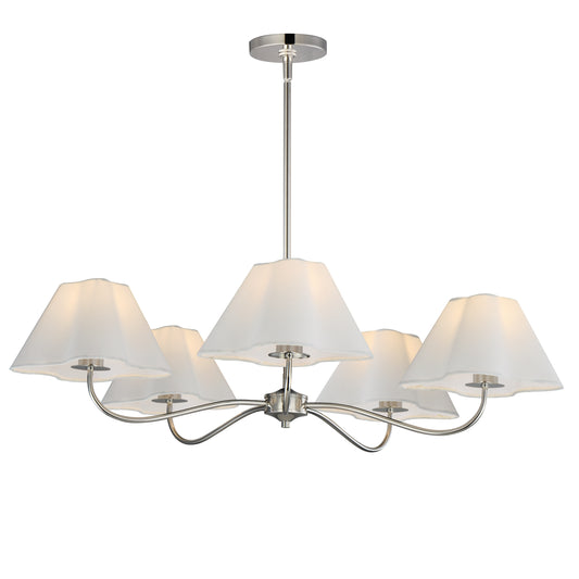 Saxon 5-Light Chandelier Polished Nickel by Maxim Lighting