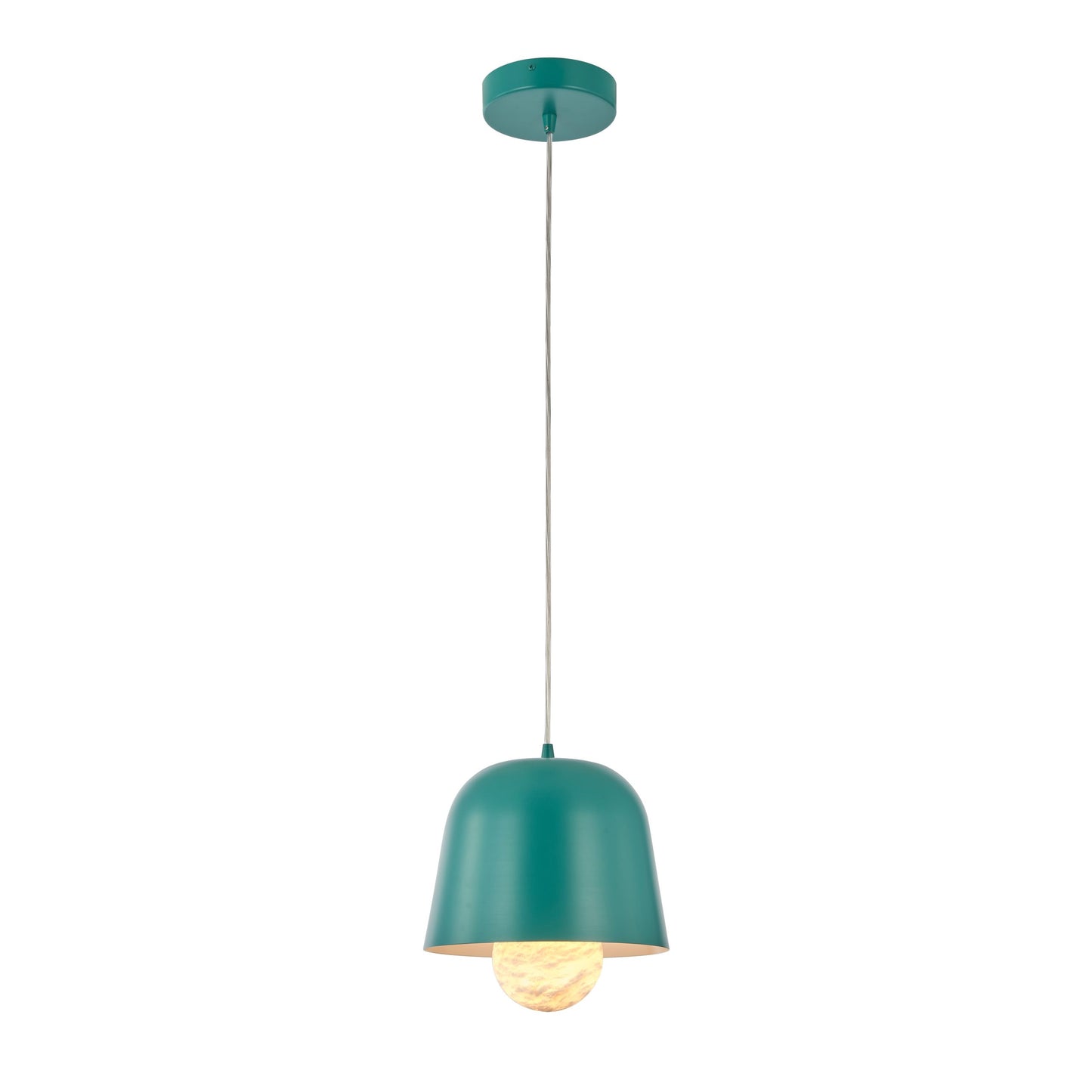 Haute Pendant 1-Light in Teal and Alabaster 1810TL by StarFire Crystal