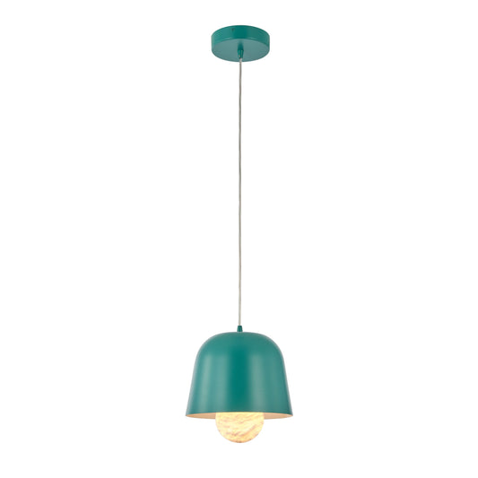 Haute Pendant 1-Light in Teal and Alabaster 1810TL by StarFire Crystal