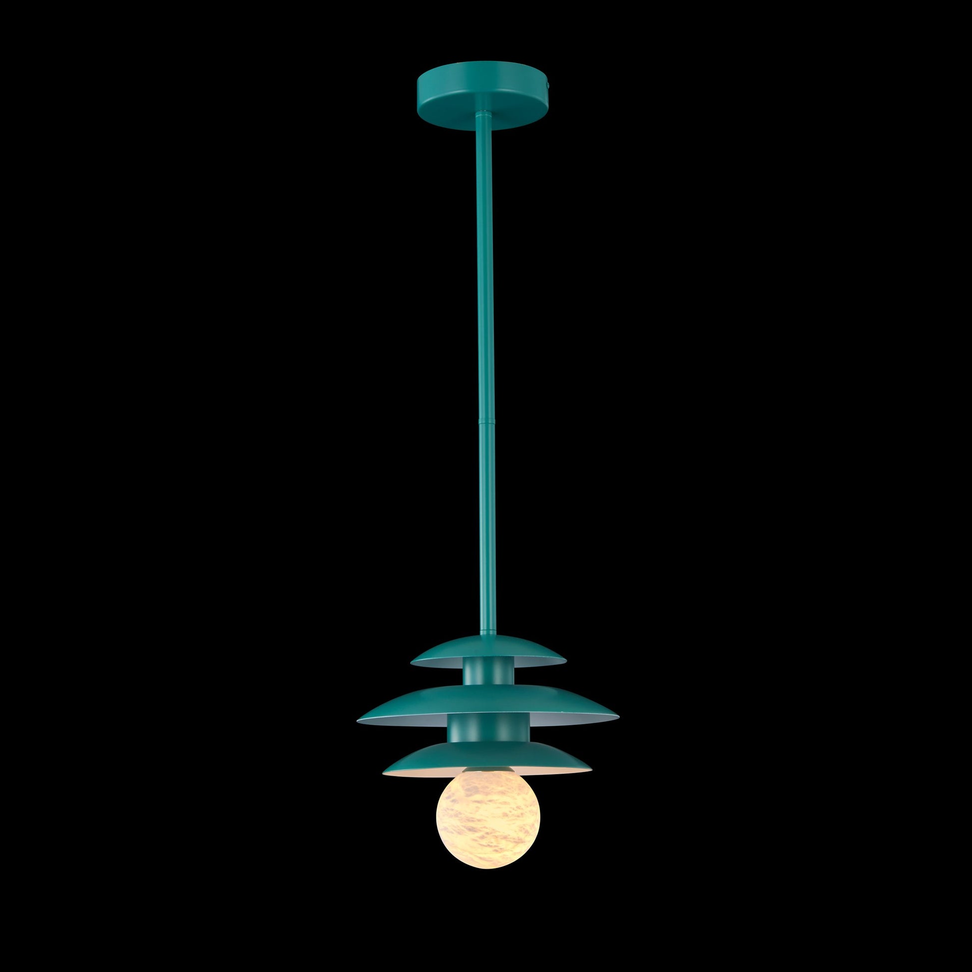 Haute Pendant 1-Light in Teal and Alabaster 1812TL by StarFire Crystal