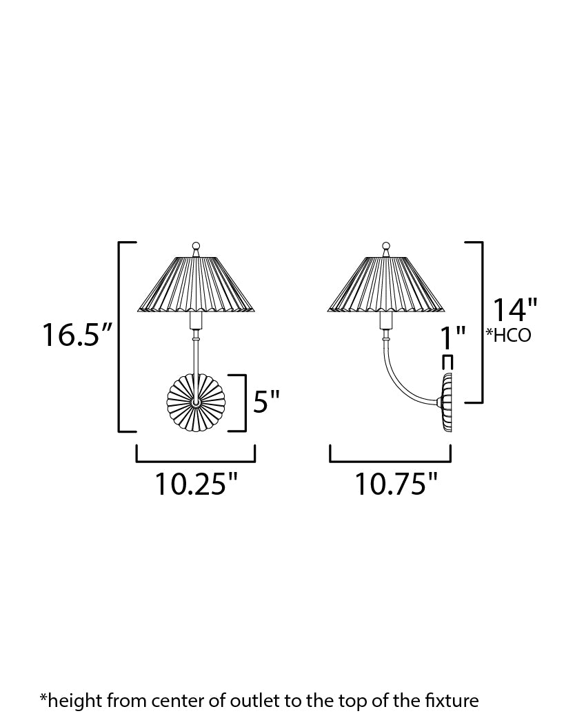 Kismet Wall Sconce Gold Leaf by Maxim Lighting