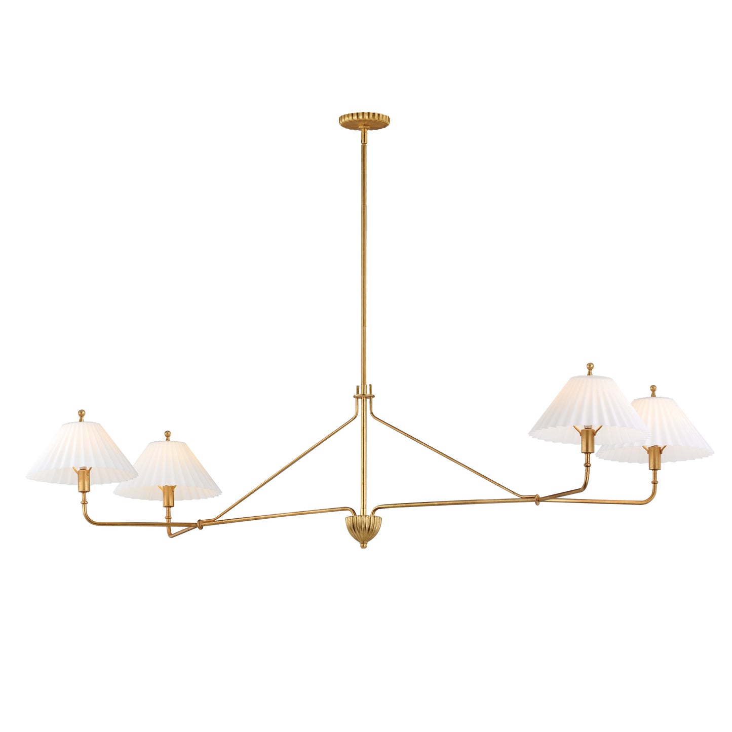Kismet 4-Light Linear Pendant Gold Leaf by Maxim Lighting
