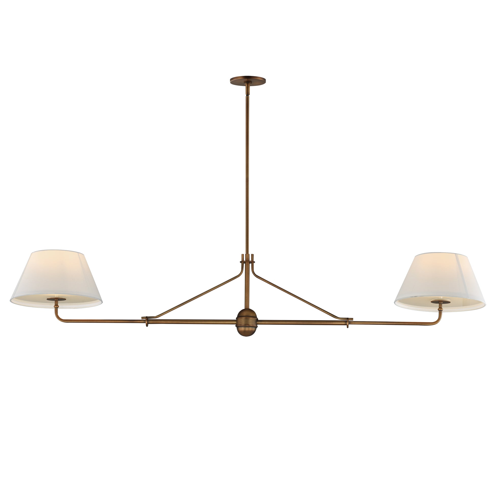 Dunbridge 2-Light Pendant Weathered Brass by Maxim Lighting